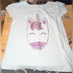 2 Outfits. Unicorn Sequin Kids Shirt - White